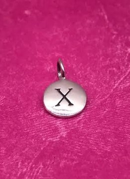 Sterling Silver X Initial Charm