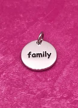 Sterling Silver Family Charm