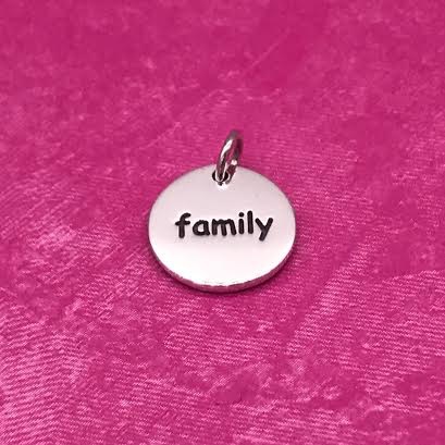 Sterling Silver Family Charm