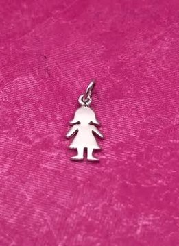 Sterling Silver Girl Charm