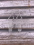 Silver Vertical Rectangle Dangle Earrings