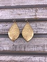 Gold Flower Design Dangling Earrings