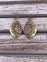 Antique Gold Flower Design Dangling Earrings