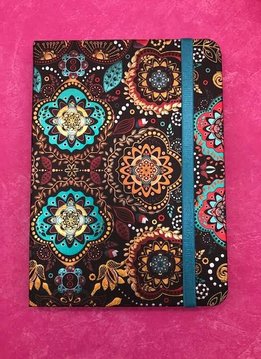 Metallic Paisley Black and Blue Notebook