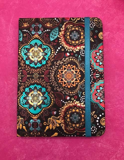Metallic Paisley Black and Blue Notebook