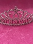 Silver and Pink Rhinestone Birthday Girl Tiara