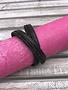 Black Faux Leather Wrap Bracelet
