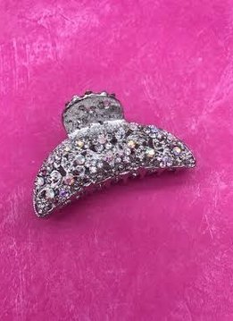 Silver AB Flower Hair Clip