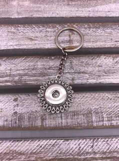Silver 18mm Snap Keychain