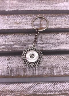 Silver 18mm Snap Keychain