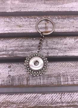 Silver 18mm Snap Keychain