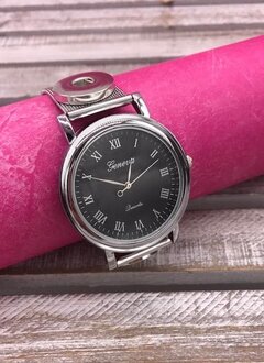 Silver 18mm Snap Watch