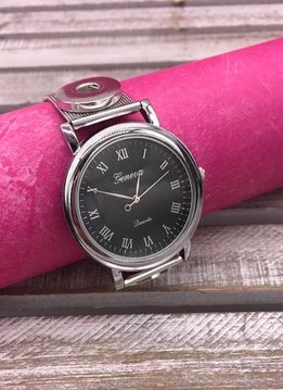 Silver 18mm Snap Watch