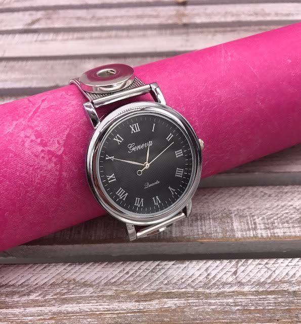 Silver 18mm Snap Watch
