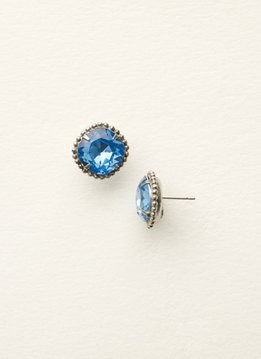 Sorrelli Silver Earrings Light Sapphire