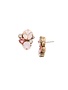 Sorrelli Gold Earrings Pink Peony