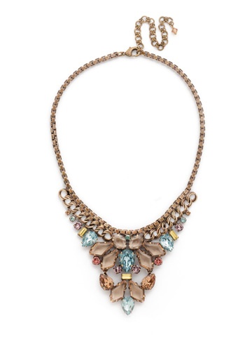 Sorrelli Gold Statement Necklace Rustic Bloom