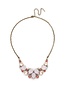 Sorrelli Gold Statement Necklace Pink Peony