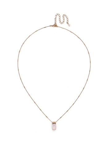 Sorrelli Gold Necklace Pink Peony