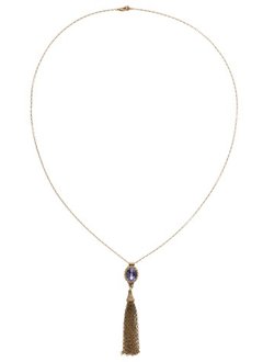 Sorrelli Gold Tassel Necklace Jewel Tone