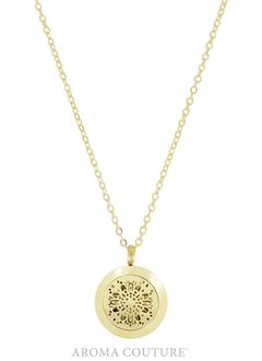 Aroma Couture Gold Diffuser Locket Cora Necklace