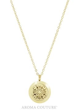 Aroma Couture Gold Diffuser Locket Cora Necklace