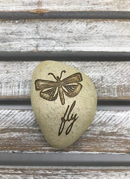 Small Inspirational Fly Token with Butterfly