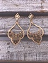 Gold Filigree Tear Drop Earrings