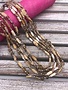 Layered Shell Tan Beaded Necklace