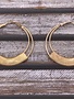Large Gold Hoop Earrings with Wrapped Finish