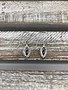 Sterling Silver Dangle Earrings with Marquise Shape and Gray Swarovski Crystal
