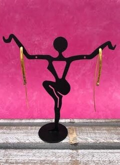 Italian Sterling Silver Gold Threader with Cubic Zirconia Accent