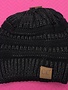 Beanie in Metallic Black