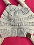 Beanie in Metallic Ivory and Silver