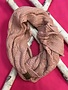 Indigo Pink Knit Winter Infinity Scarf