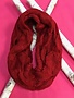 Red Knit Winter Infinity Scarf