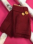 Burgundy Knit Open Finger Glove with Cover
