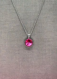 Forever Crystals Silver Pendant Bezel Rivoli Rose