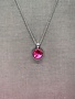Forever Crystals Silver Pendant Bezel Rivoli Rose