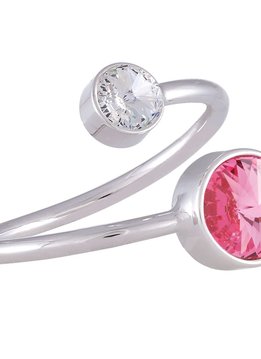 Forever Crystals Double Stone Ring in Rose