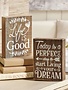 Wooden Desk Block “Life is Good”