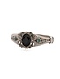 Sorrelli Silver and Black Onyx Bangle Bracelet