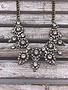 Silver Rhinestone Statement Necklace