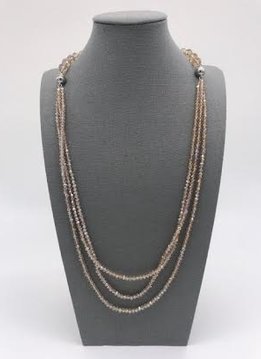 Champagne Crystals Multi Purpose Necklace