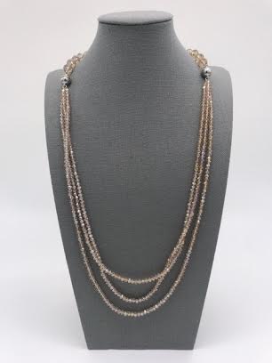 Champagne Crystals Multi Purpose Necklace