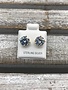 Sterling Silver Yellow Gold Plated Cubic Zirconia Stud 8mm Earrings