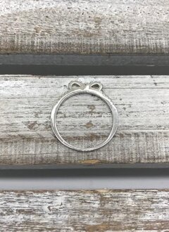 Sterling Silver and Cubic Zirconia Bow Ring