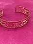 Rose Gold Cuff Bracelet with Intricate Design