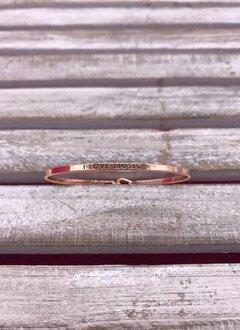 Rose Gold Bangle “I Love Music”