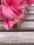 Gold Double Half Way Hoop